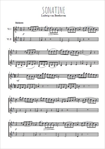 Téléchargez la partition de Sonatine. 1. Moderato